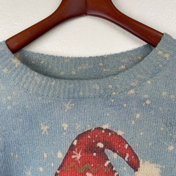Womens Sweater Sz XL Wool Snowman Christmas Novelty Cottage Cabin Holiday Cozy - Picture 7 of 9